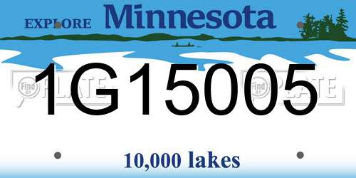 1G15005 Minnesota License Plate