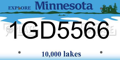 1GD5566 Minnesota License Plate