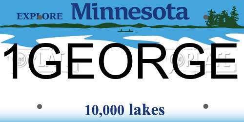 1GEORGE Minnesota License Plate