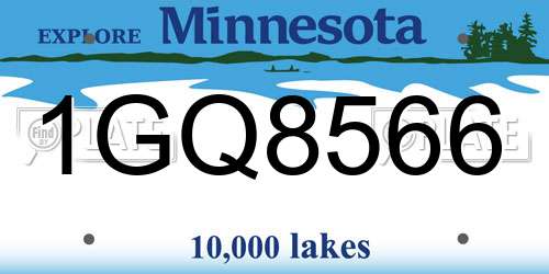1GQ8566 Minnesota License Plate