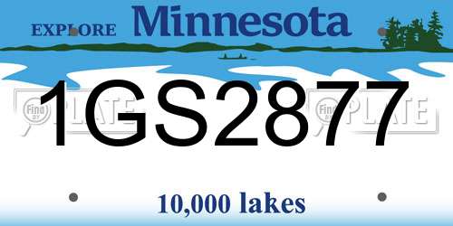 1GS2877 Minnesota License Plate