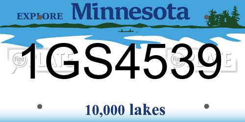 1GS4539 Minnesota License Plate