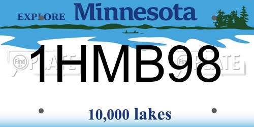 1HMB98 Minnesota License Plate
