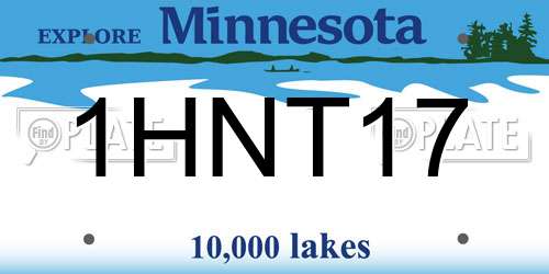 1HNT17 Minnesota License Plate