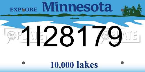 1I28179 Minnesota License Plate