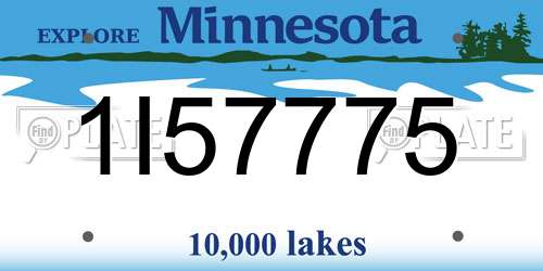 1I57775 Minnesota License Plate