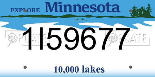 1I59677 Minnesota License Plate