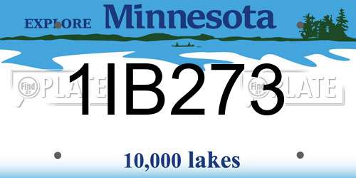 1IB273 Minnesota License Plate