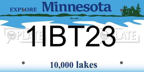 1IBT23 Minnesota License Plate