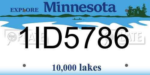 1ID5786 Minnesota License Plate