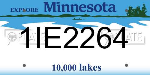 1IE2264 Minnesota License Plate