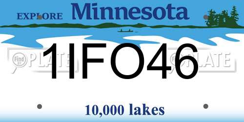 1IFO46 Minnesota License Plate