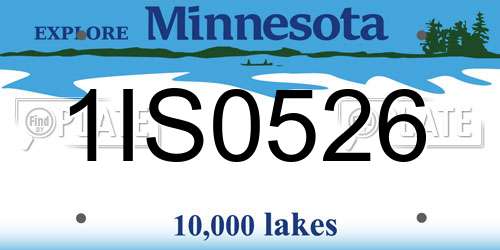 1IS0526 Minnesota License Plate
