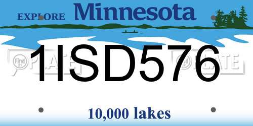 1ISD576 Minnesota License Plate