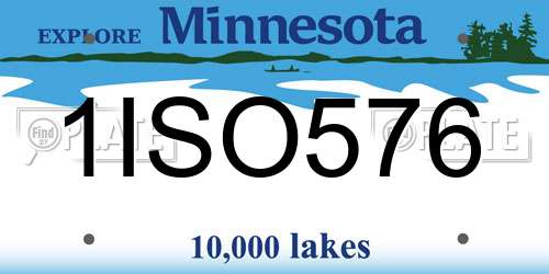 1ISO576 Minnesota License Plate