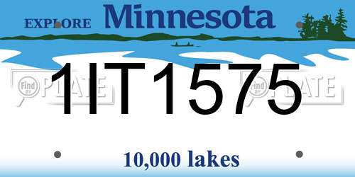 1IT1575 Minnesota License Plate