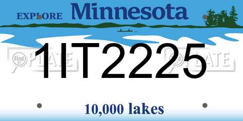 1IT2225 Minnesota License Plate