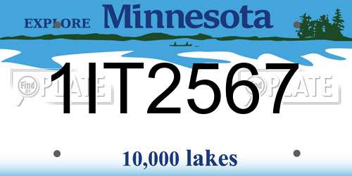 1IT2567 Minnesota License Plate