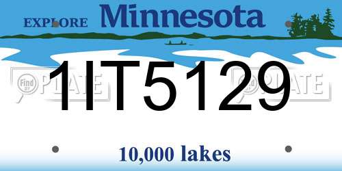 1IT5129 Minnesota License Plate