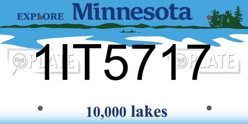1IT5717 Minnesota License Plate