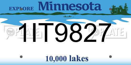 1IT9827 Minnesota License Plate