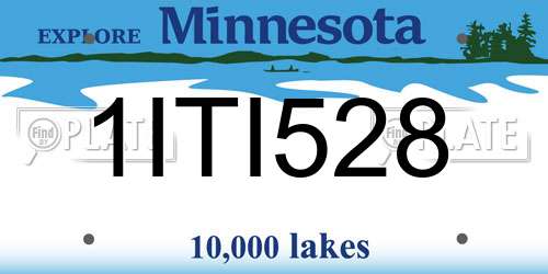 1ITI528 Minnesota License Plate