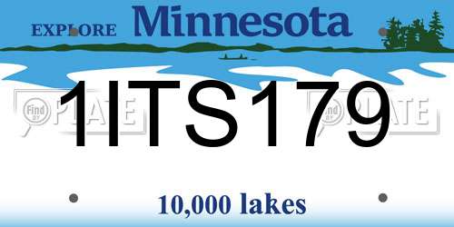 1ITS179 Minnesota License Plate