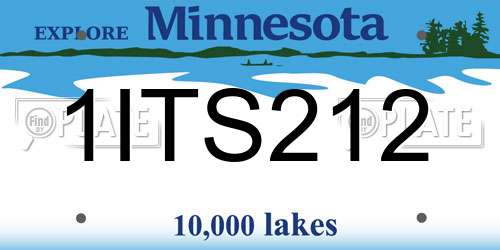 1ITS212 Minnesota License Plate
