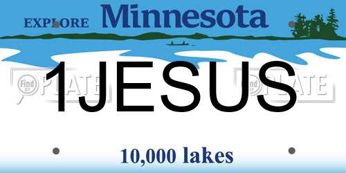 1JESUS Minnesota License Plate