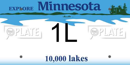 1L Minnesota License Plate