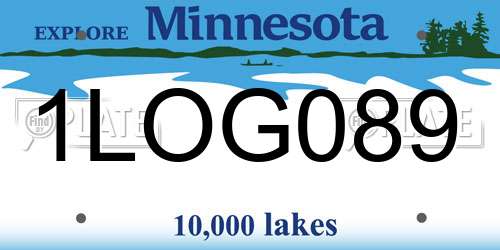 1LOG089 Minnesota License Plate