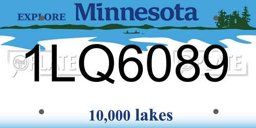 1LQ6089 Minnesota License Plate