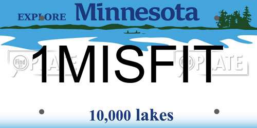1MISFIT Minnesota License Plate