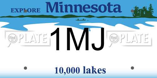 1MJ Minnesota License Plate