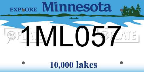 1ML057 Minnesota License Plate