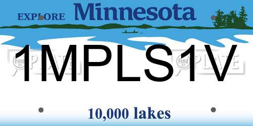 1MPLS1V Minnesota License Plate