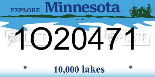 1O20471 Minnesota License Plate