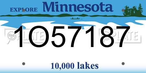 1O57187 Minnesota License Plate