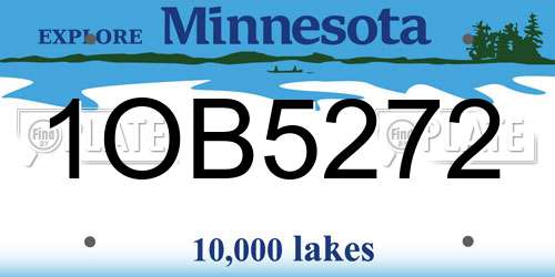 1OB5272 Minnesota License Plate