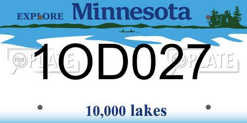 1OD027 Minnesota License Plate
