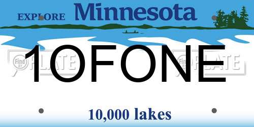 1OFONE Minnesota License Plate
