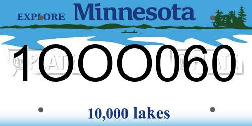 1OOO060 Minnesota License Plate