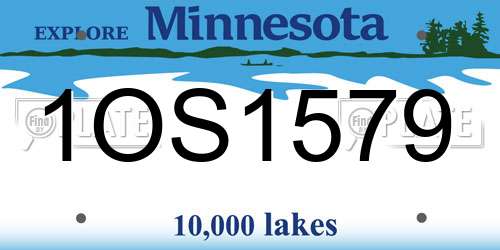 1OS1579 Minnesota License Plate