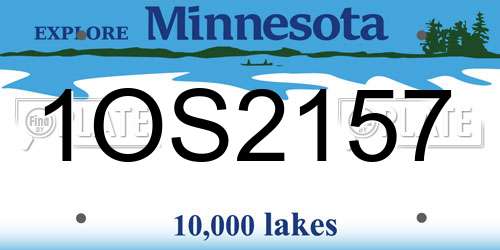 1OS2157 Minnesota License Plate