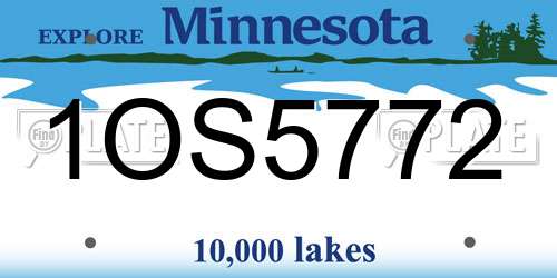 1OS5772 Minnesota License Plate