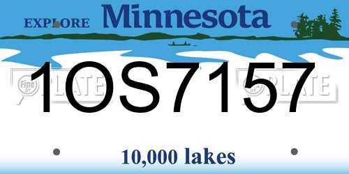 1OS7157 Minnesota License Plate