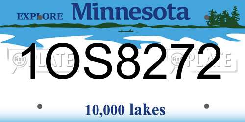 1OS8272 Minnesota License Plate