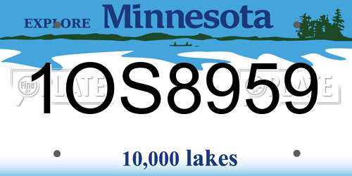 1OS8959 Minnesota License Plate