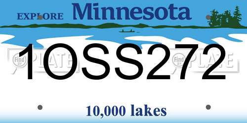 1OSS272 Minnesota License Plate