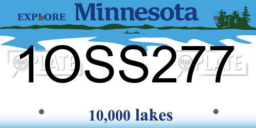1OSS277 Minnesota License Plate
